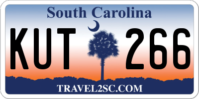 SC license plate KUT266