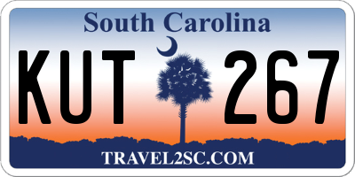 SC license plate KUT267