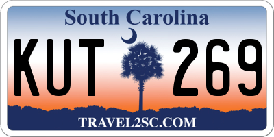 SC license plate KUT269