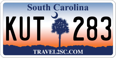 SC license plate KUT283