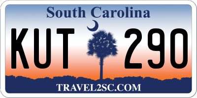 SC license plate KUT290