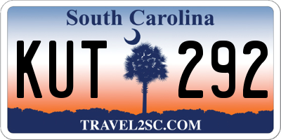 SC license plate KUT292