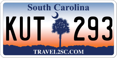 SC license plate KUT293