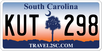 SC license plate KUT298