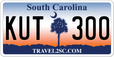 SC license plate KUT300
