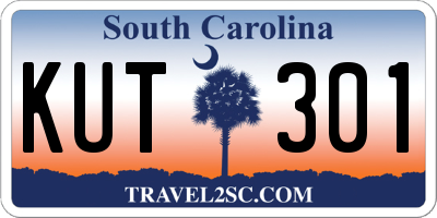 SC license plate KUT301