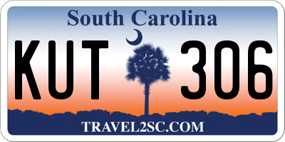 SC license plate KUT306