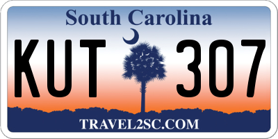 SC license plate KUT307
