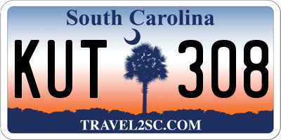 SC license plate KUT308