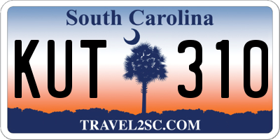 SC license plate KUT310
