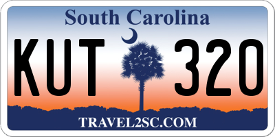 SC license plate KUT320