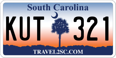 SC license plate KUT321