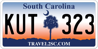 SC license plate KUT323