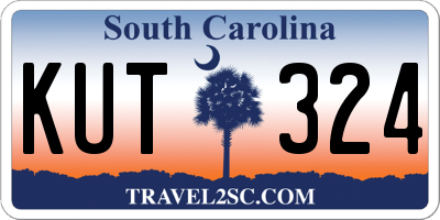SC license plate KUT324