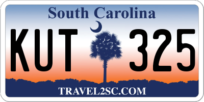SC license plate KUT325