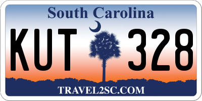 SC license plate KUT328
