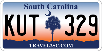 SC license plate KUT329