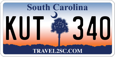 SC license plate KUT340