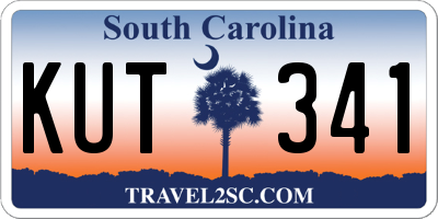 SC license plate KUT341