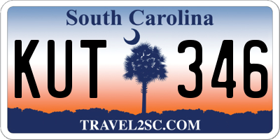 SC license plate KUT346