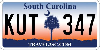SC license plate KUT347