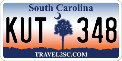 SC license plate KUT348