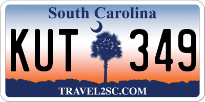 SC license plate KUT349
