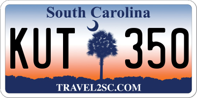 SC license plate KUT350