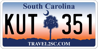 SC license plate KUT351