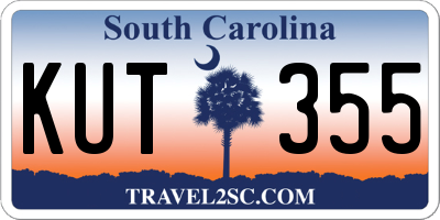 SC license plate KUT355