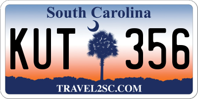 SC license plate KUT356