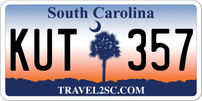 SC license plate KUT357