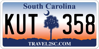SC license plate KUT358