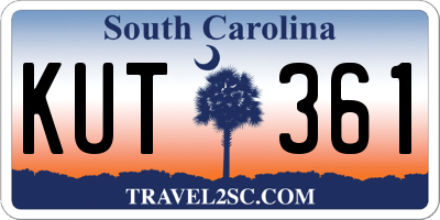 SC license plate KUT361