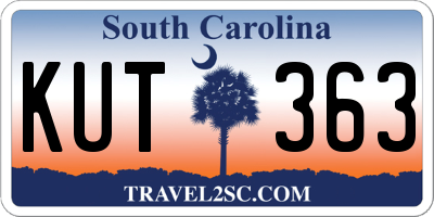 SC license plate KUT363