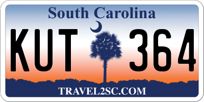 SC license plate KUT364