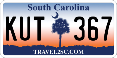 SC license plate KUT367