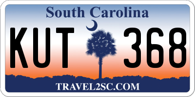 SC license plate KUT368