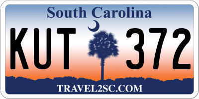 SC license plate KUT372