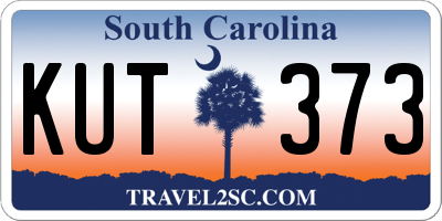 SC license plate KUT373