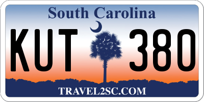 SC license plate KUT380