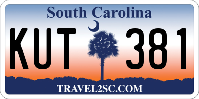 SC license plate KUT381