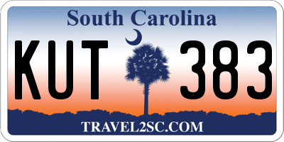 SC license plate KUT383