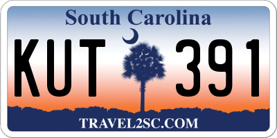SC license plate KUT391