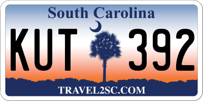 SC license plate KUT392