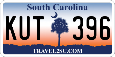 SC license plate KUT396