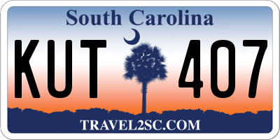 SC license plate KUT407