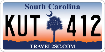 SC license plate KUT412