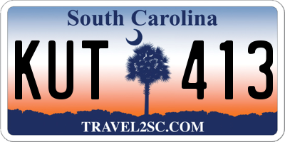 SC license plate KUT413
