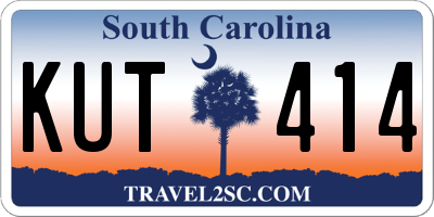 SC license plate KUT414